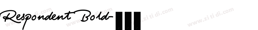 Respondent Bold字体转换 Respondent Bold字体转换